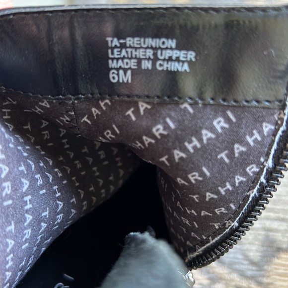 Tahari soft black genuine leather booties - Picture 6 of 6